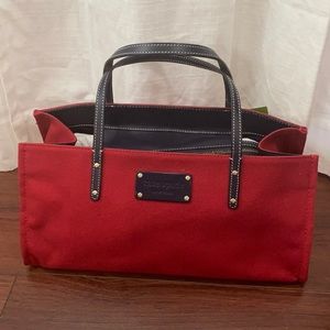 Kate Spade red and blue canvas purse